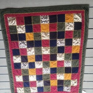 Field Gear Quilt Velvet Embroidered 58x50